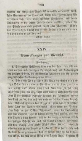201-225 Bemerkungen zur Genesis : Fortsetzung
