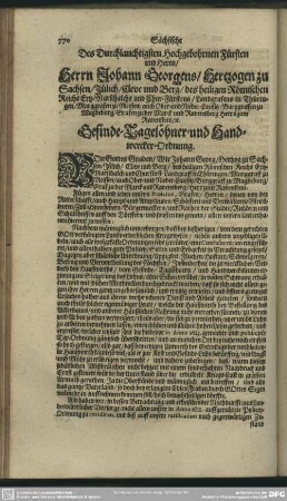 Gesinde- Tagelöhner- und Handwercker-Ordnung