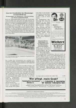 Wiederaufbau der Wirtschaft - Wiederaufstieg der Konsumgenossenschaft