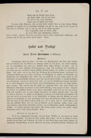 Gebet und Predigt