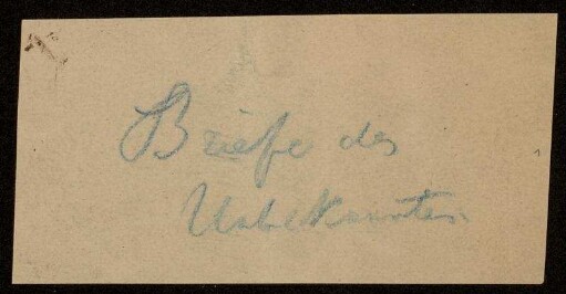 [Deckblatt und Notizblatt]
