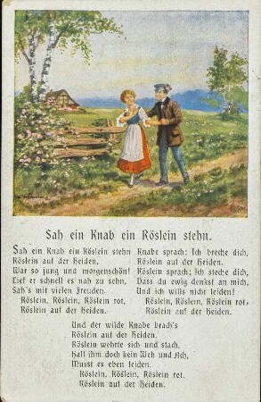 Sah ein Knab ein Röslein steh'n.