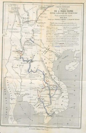 Croquis itinéraire de l'exploration de l'Indo Chine