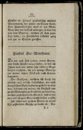 Fünftes See-Abentheuer