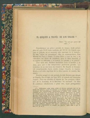 El Quijote a través de los siglos