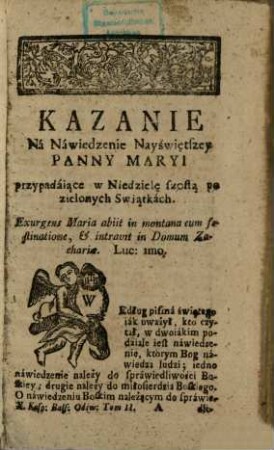 Kazania ná niedziele cáłego roku, 2