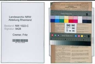 Entnazifizierung Fritz Cremer , geb. 29.07.1895 (Kaufmann)