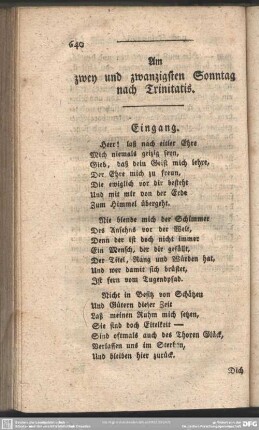 Am zwey und zwanzigsten Sonntag nach Trinitatis