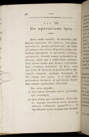 Cap. III. De operatione ipsa.