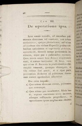 Cap. III. De operatione ipsa.