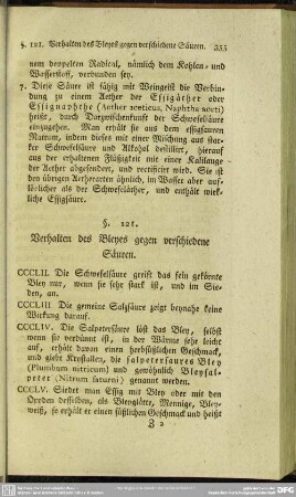 §. 121. Verhalten des Bleyes gegen verschiedene Säuren