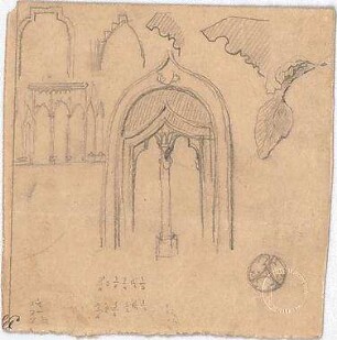 Voit, Johann Michael; Verschiedene Skizzen - Portal (Teilansicht, Details)
