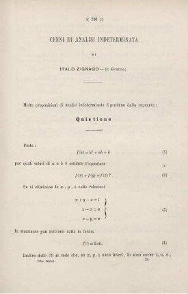 Cenni di analisti indeterminata.