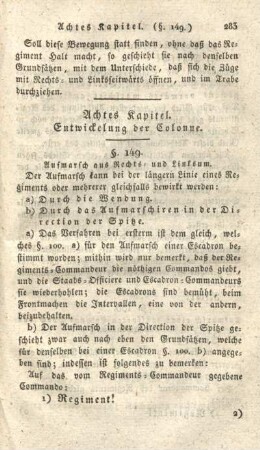 Achtes Kapitel. Entwickelung der Colonne.