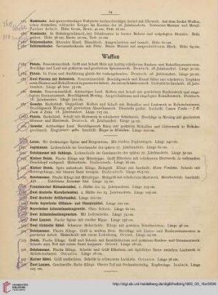 Waffen (Nr. 283-314)