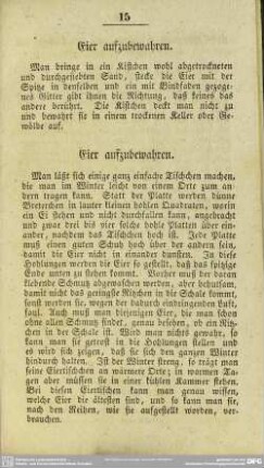 Eier aufzubewahren