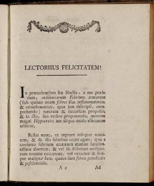 Lectoribus Felicitatem!