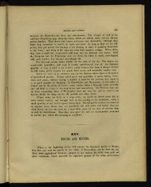 XXV. Mining and Miners.