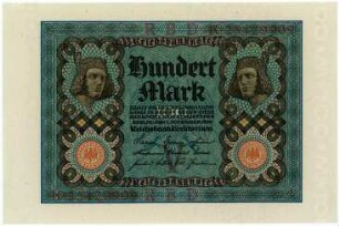 Geldschein, 100 Mark, 1.11.1920