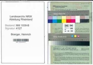Entnazifizierung Heinrich Boerger , geb. 31.12.1909 (Postbeamter)