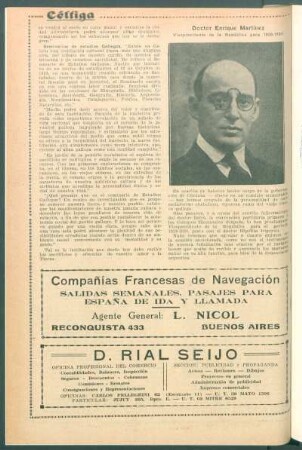 Doctor Enrique Martínez : Vicepresidente de la República para 1928-1934