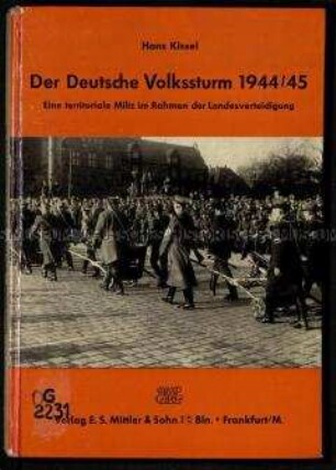 Schrift über die Geschichte des deutschen Volkssturms