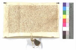 Uolrich Rüff aus Westhausen verkauft an die Heiligenpflege zu Röhlingen (Röchlingen) drei Morgen Äcker um 21 Gulden.
