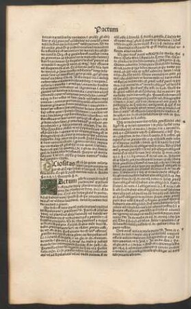 Pactum aut[em] d[icitu]r a pactio[n]e inde e[st] nome[n] appellatu[m] ...