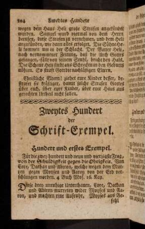 104-168, Zweytes Hundert der Schrift-Exempel
