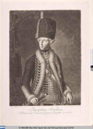 Kaiser Joseph II. in Husarenuniform