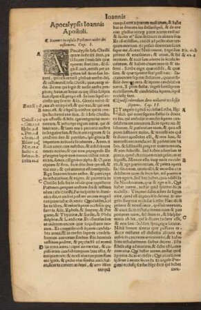 Apocalypsis Ioannis Apostoli.