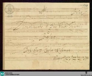 Divertimentos - Mus. Hs. 1002 : fl (2), b; G; GroT 3983-G