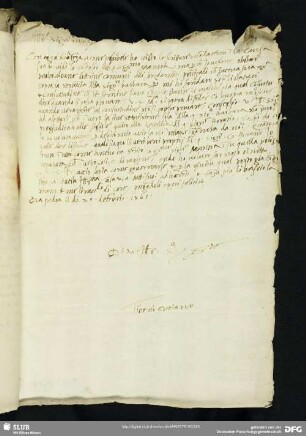 Brief des Tiberio ...iano
