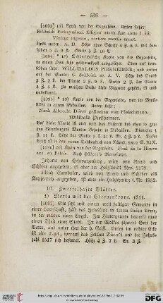 III. Zweifelhafte Blätter