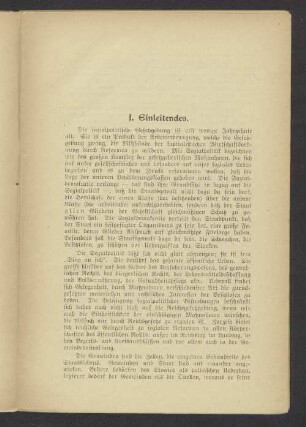 I. Einleitendes