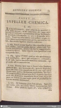 Caput IV. Supellex Chemica