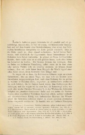 Luther und Aristoteles : Festschrift zum vierhundertjährigen Geburtstage Luther's von Friedrich Aug. B. Nitzsch