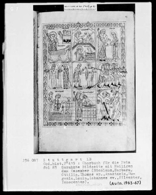 Chorbuch für die Prim — Heilige des Dezember, Folio 83recto
