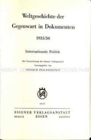 Weltgeschichte der Gegenwart in Dokumenten, Teil 3