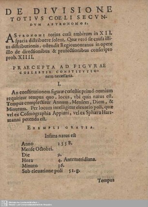 De Divisione Totius Coeli Secundum Astronomos.