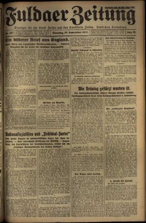 Ausgabe vom Dienstag, den 20. September 1932.