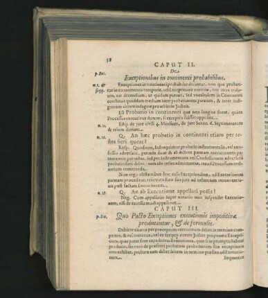 Caput III. Quo Pacto Exceptiones executionis impeditativae producantur, & de formulis.