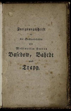 Zueignungsschrift