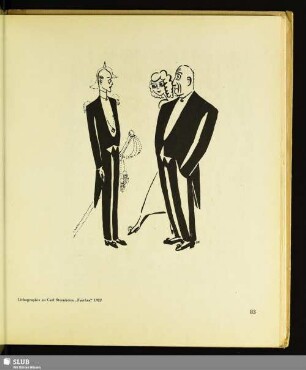 Lithographie zu Carl Sternheim "Fairfax"
