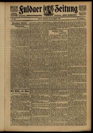 Zweite Ausgabe vom Samstag, den 18. August 1906.