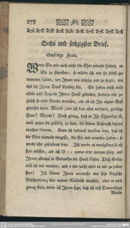 Sechs und sechzigster Brief