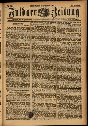 Ausgabe vom Mittwoch, den 12. September 1894.