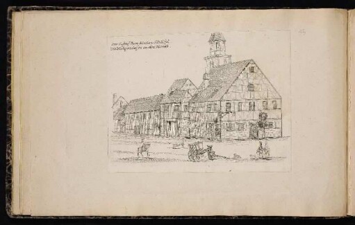 Der Gasthof zum blauen Schlüssel. Die Heiligen Gassen an den Marckt. - Gaststätte Zum blauen Schlüssel, Fürth (Bayern)