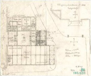 Fischer, Theodor; Würzburg, Münsterplatz; Sparkasse - Grundriss EG