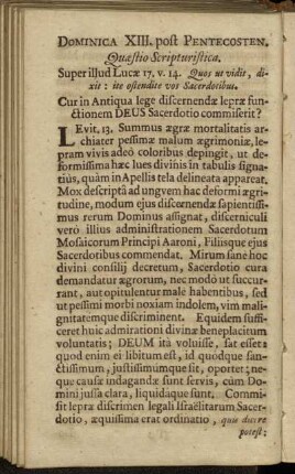 Dominica XIII. post Pentecosten. - Dominica XVIII. post Pentecosten.